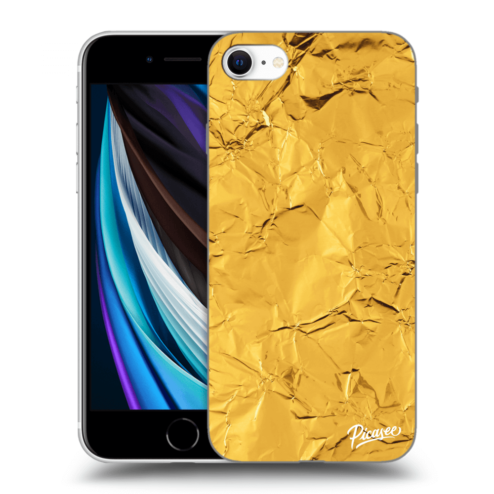 Picasee fekete szilikon tok az alábbi mobiltelefonokra Apple iPhone SE 2020 - Gold