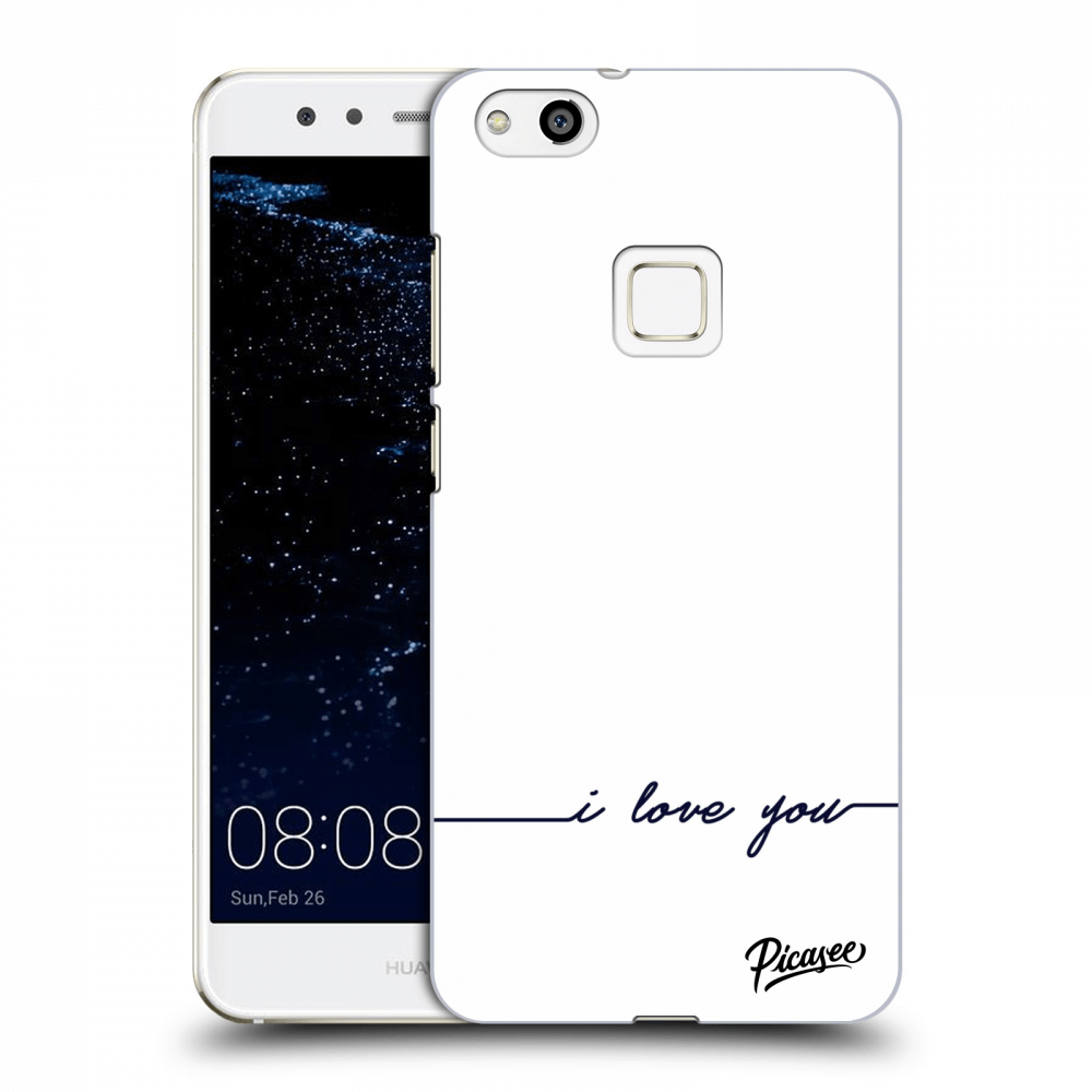 Picasee átlátszó szilikon tok az alábbi mobiltelefonokra Huawei P10 Lite - I love you
