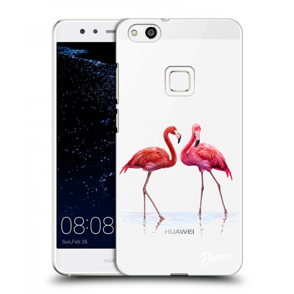 Picasee átlátszó szilikon tok az alábbi mobiltelefonokra Huawei P10 Lite - Flamingos couple
