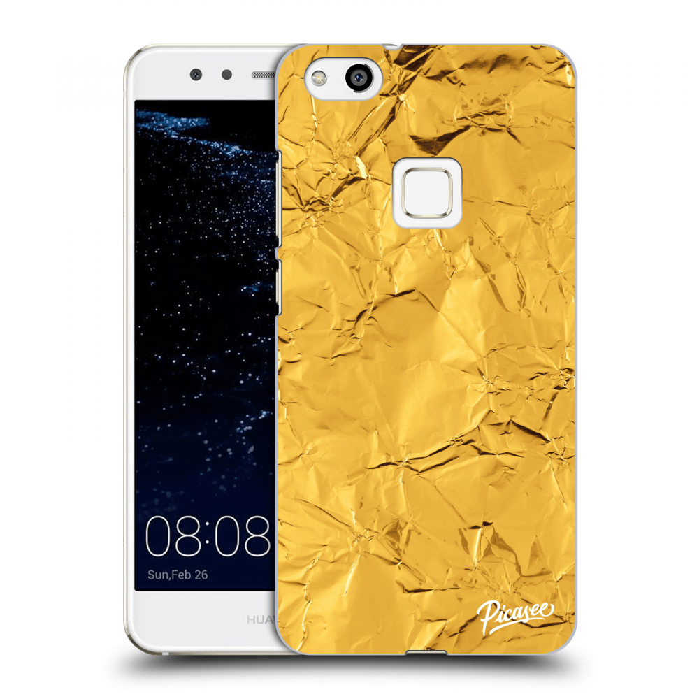 Picasee átlátszó szilikon tok az alábbi mobiltelefonokra Huawei P10 Lite - Gold