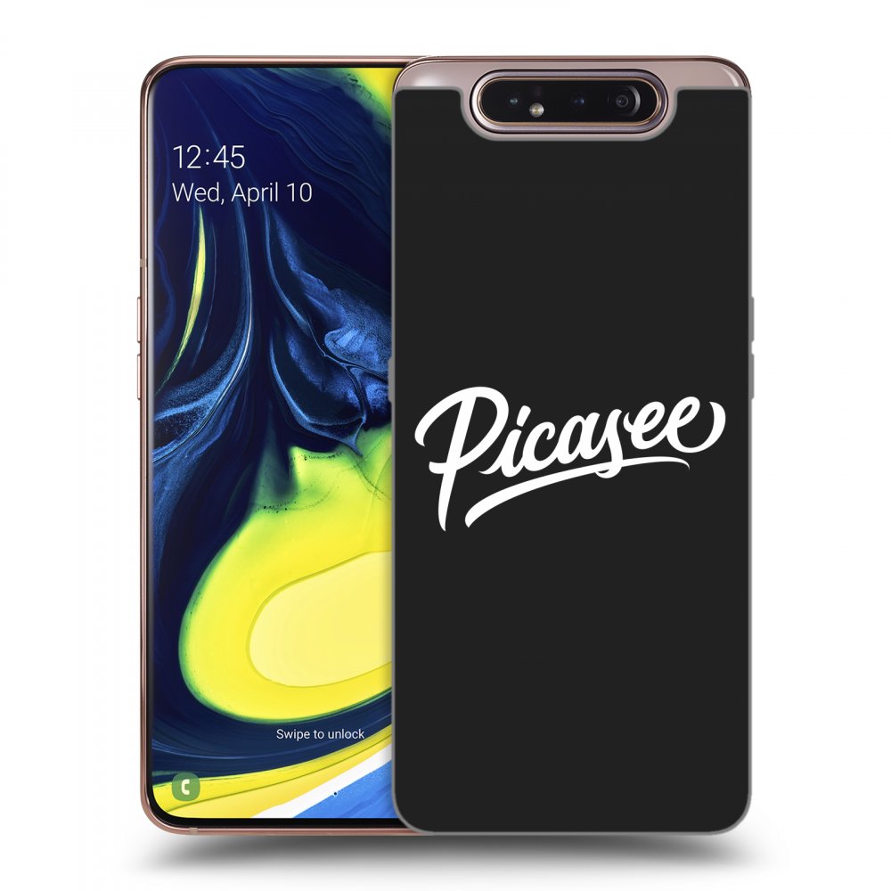 Picasee fekete szilikon tok az alábbi mobiltelefonokra Samsung Galaxy A80 A805F - Picasee - White
