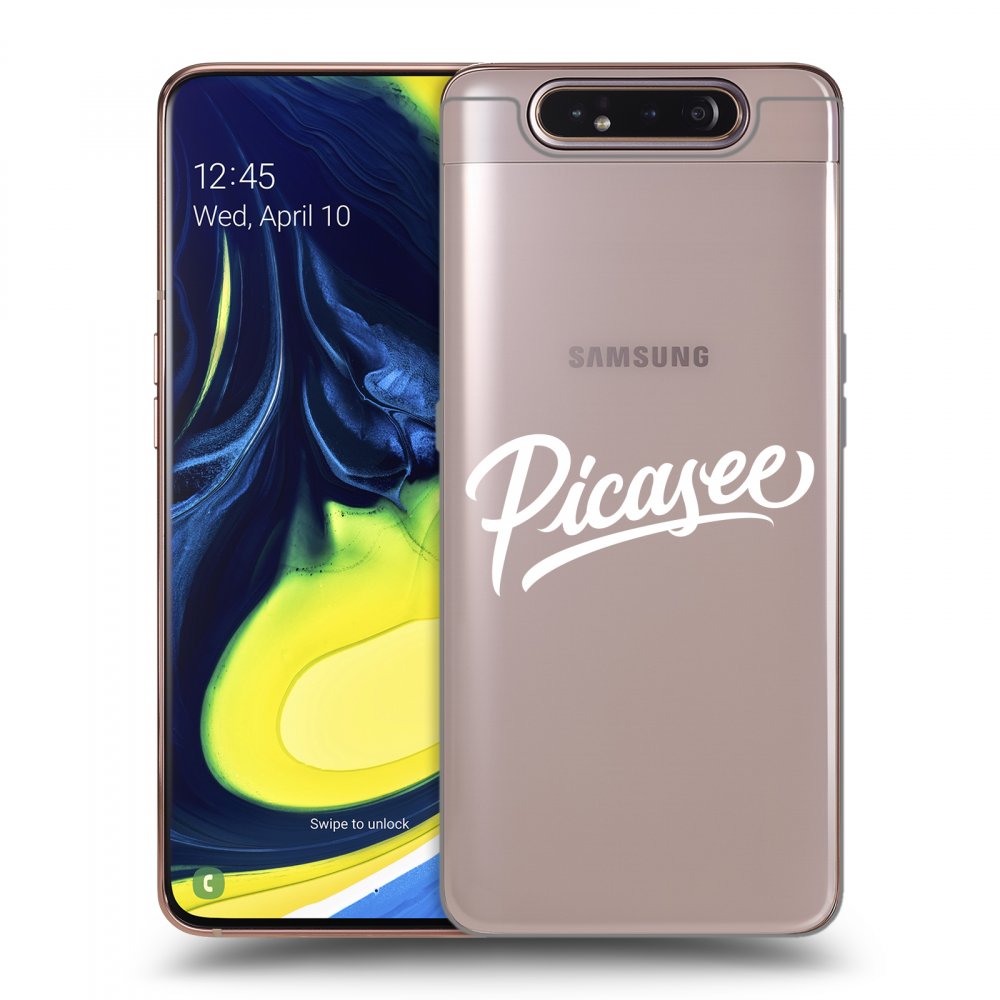 Picasee átlátszó szilikon tok az alábbi mobiltelefonokra Samsung Galaxy A80 A805F - Picasee - White
