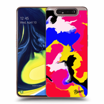 Picasee átlátszó szilikon tok az alábbi mobiltelefonokra Samsung Galaxy A80 A805F - Watercolor