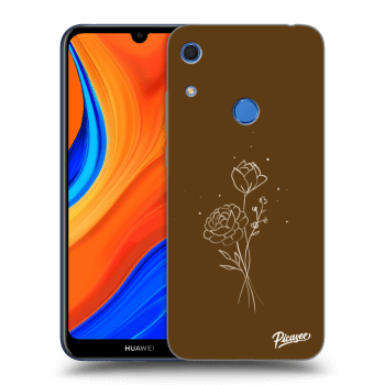 Picasee átlátszó szilikon tok az alábbi mobiltelefonokra Huawei Y6S - Brown flowers