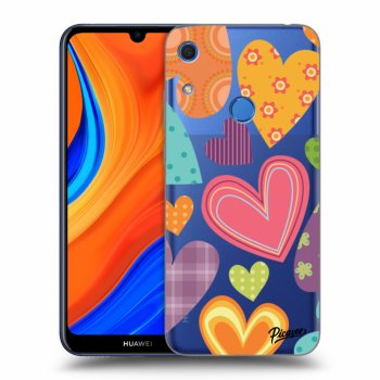 Picasee átlátszó szilikon tok az alábbi mobiltelefonokra Huawei Y6S - Colored heart