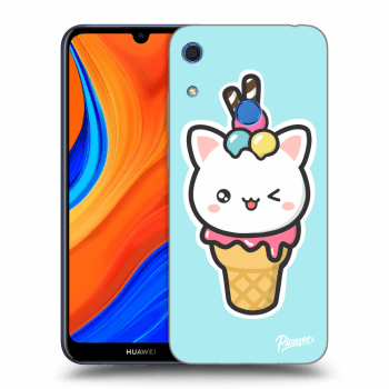 Picasee fekete szilikon tok az alábbi mobiltelefonokra Huawei Y6S - Ice Cream Cat