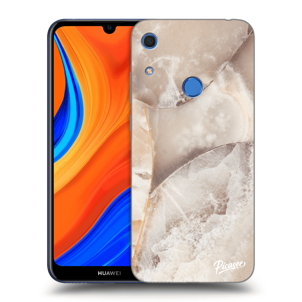 Picasee átlátszó szilikon tok az alábbi mobiltelefonokra Huawei Y6S - Cream marble