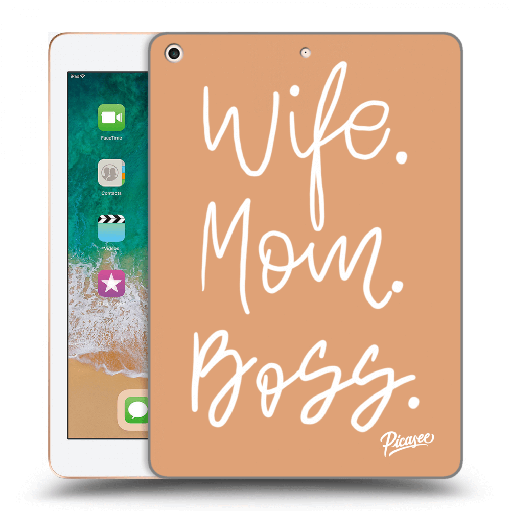 Picasee átlátszó szilikon tok az alábbi táblagépre Apple iPad 9.7" 2018 (6. gen) - Boss Mama