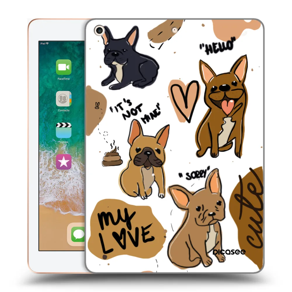 Picasee átlátszó szilikon tok az alábbi táblagépre Apple iPad 9.7" 2018 (6. gen) - Frenchies