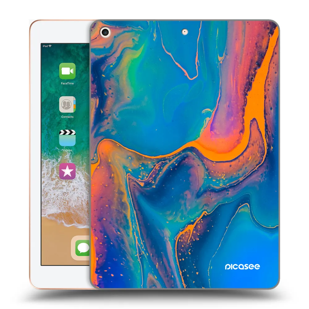 Picasee átlátszó szilikon tok az alábbi táblagépre Apple iPad 9.7" 2018 (6. gen) - Rainbow
