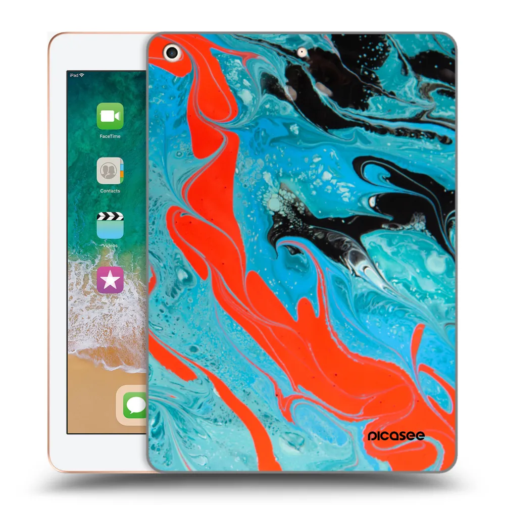 Picasee átlátszó szilikon tok az alábbi táblagépre Apple iPad 9.7" 2018 (6. gen) - Blue Magma