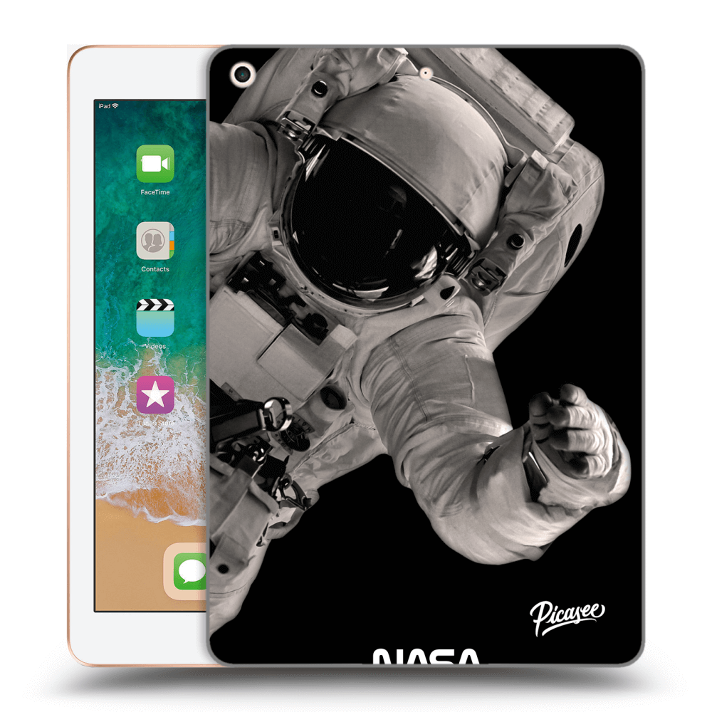 Picasee fekete szilikon tok az alábbi táblagépre Apple iPad 9.7" 2018 (6. gen) - Astronaut Big