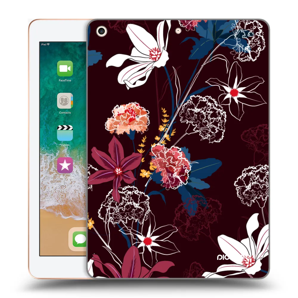 Picasee átlátszó szilikon tok az alábbi táblagépre Apple iPad 9.7" 2018 (6. gen) - Dark Meadow