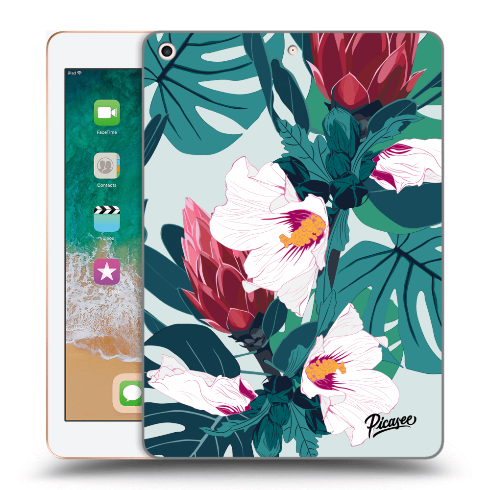 Picasee átlátszó szilikon tok az alábbi táblagépre Apple iPad 9.7" 2018 (6. gen) - Rhododendron