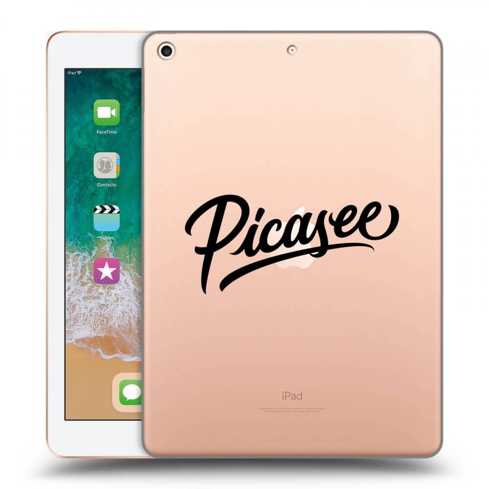 Picasee átlátszó szilikon tok az alábbi táblagépre Apple iPad 9.7" 2018 (6. gen) - Picasee - old logo - black