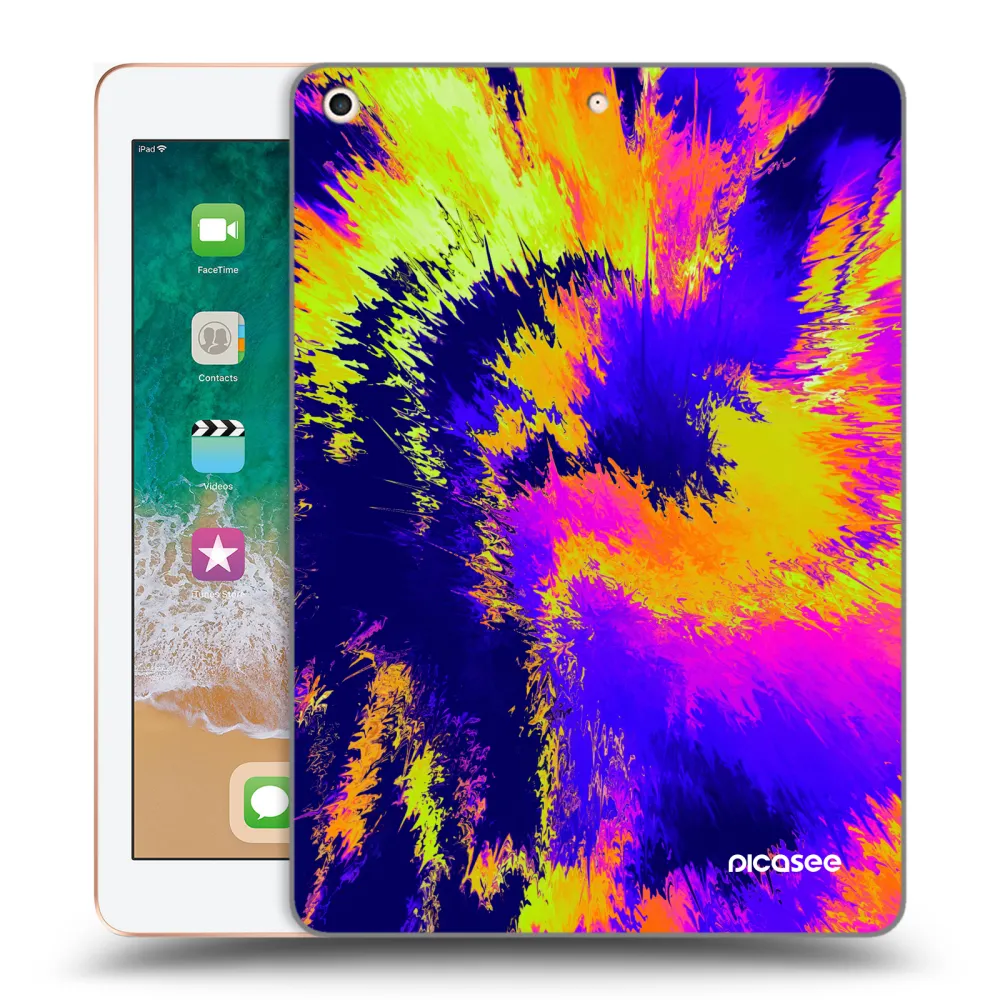 Picasee átlátszó szilikon tok az alábbi táblagépre Apple iPad 9.7" 2018 (6. gen) - Burn