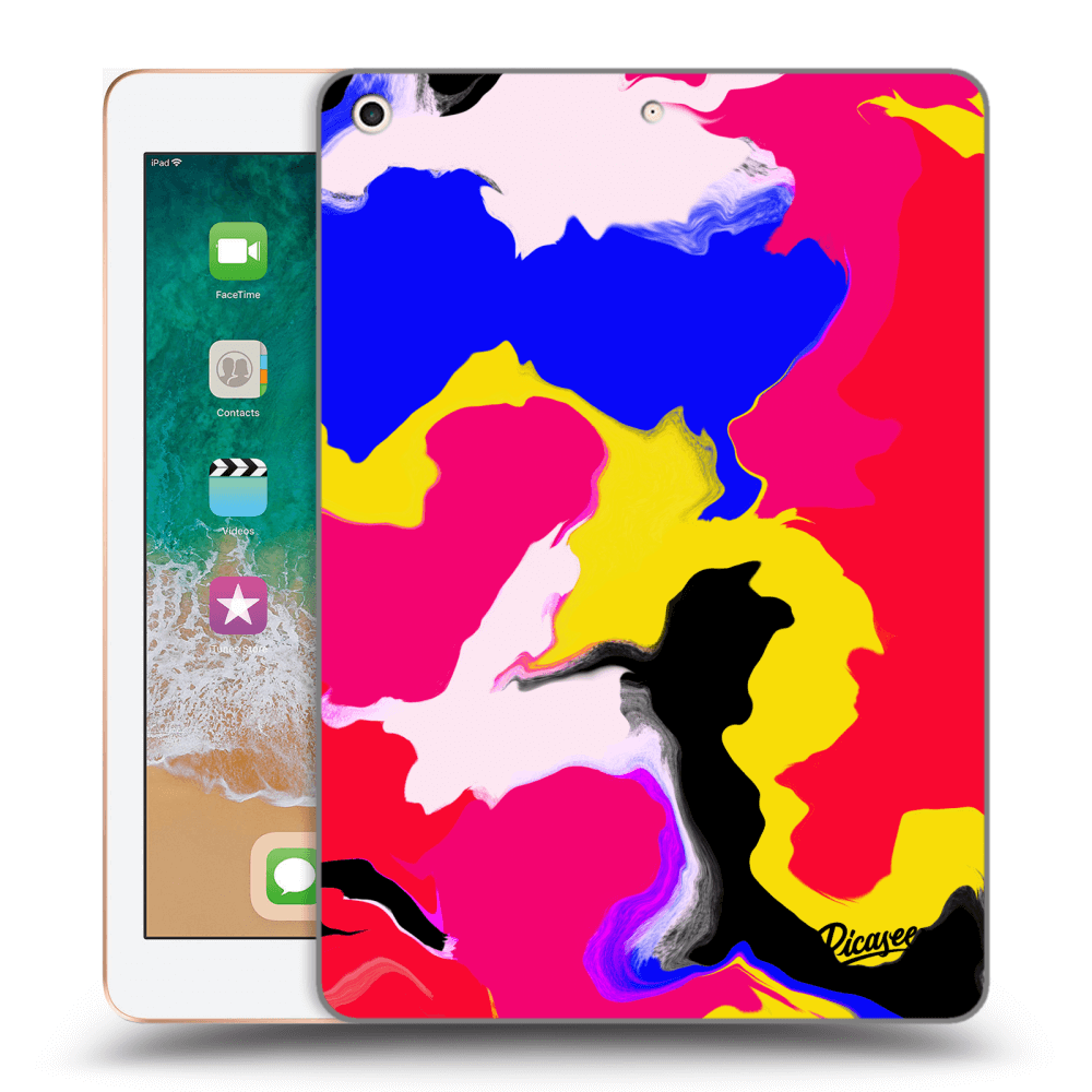 Picasee átlátszó szilikon tok az alábbi táblagépre Apple iPad 9.7" 2018 (6. gen) - Watercolor