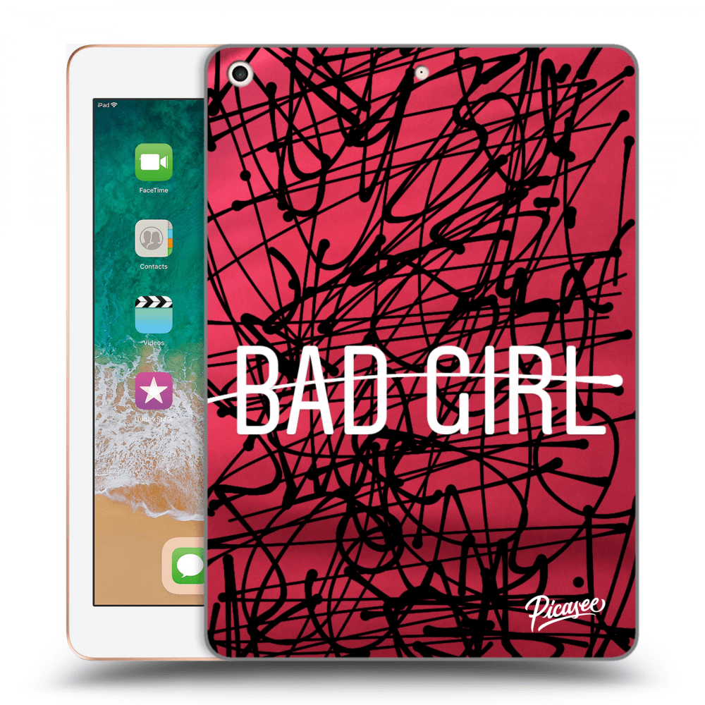 Picasee átlátszó szilikon tok az alábbi táblagépre Apple iPad 9.7" 2018 (6. gen) - Bad girl