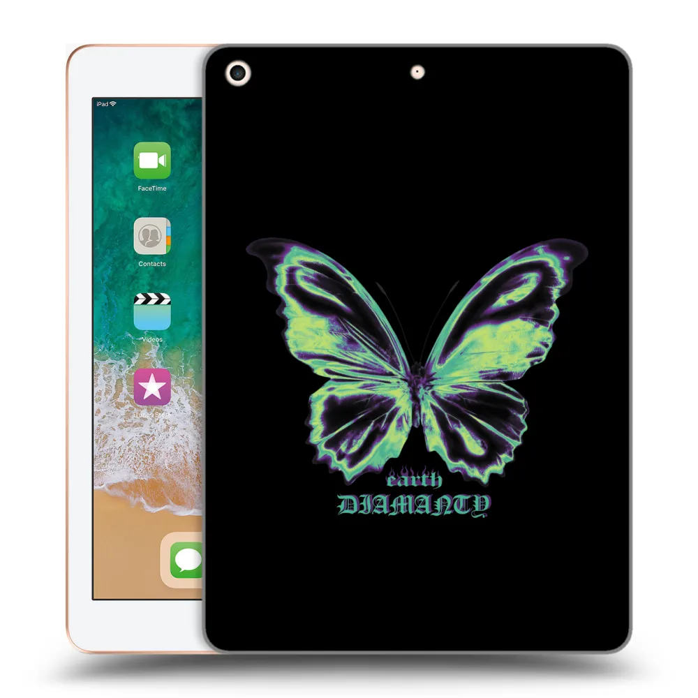 Picasee átlátszó szilikon tok az alábbi táblagépre Apple iPad 9.7" 2018 (6. gen) - Diamanty Blue