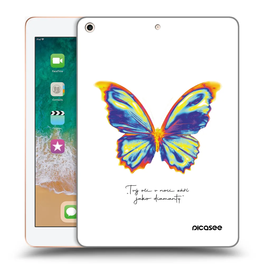 Picasee átlátszó szilikon tok az alábbi táblagépre Apple iPad 9.7" 2018 (6. gen) - Diamanty White