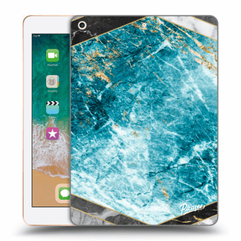 Picasee fekete szilikon tok az alábbi táblagépre Apple iPad 9.7" 2018 (6. gen) - Blue geometry