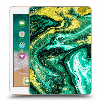 Picasee fekete szilikon tok az alábbi táblagépre Apple iPad 9.7" 2018 (6. gen) - Green Gold