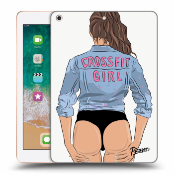 Picasee átlátszó szilikon tok az alábbi táblagépre Apple iPad 9.7" 2018 (6. gen) - Crossfit girl - nickynellow