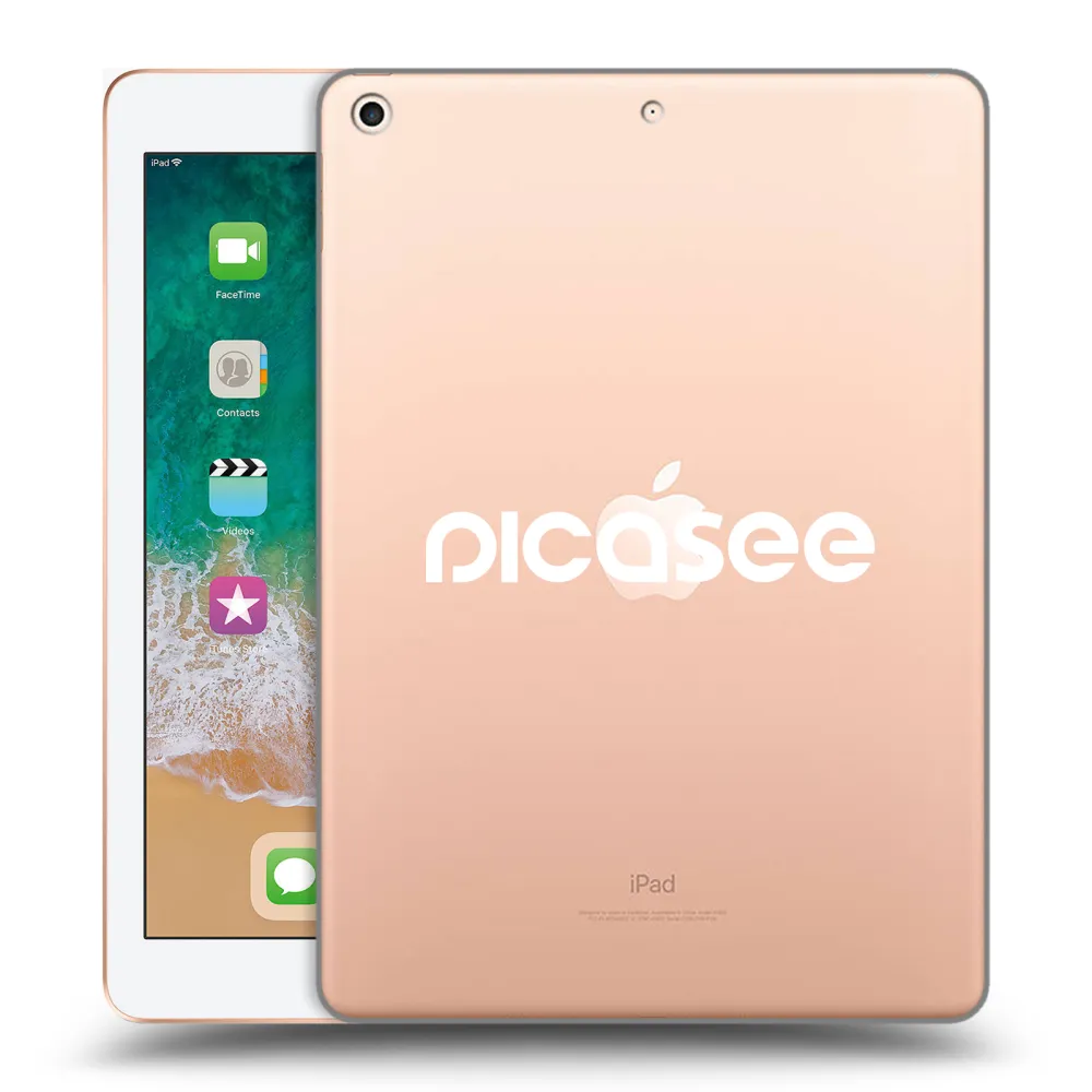 Picasee átlátszó szilikon tok az alábbi táblagépre Apple iPad 9.7" 2018 (6. gen) - Picasee - new logo - white