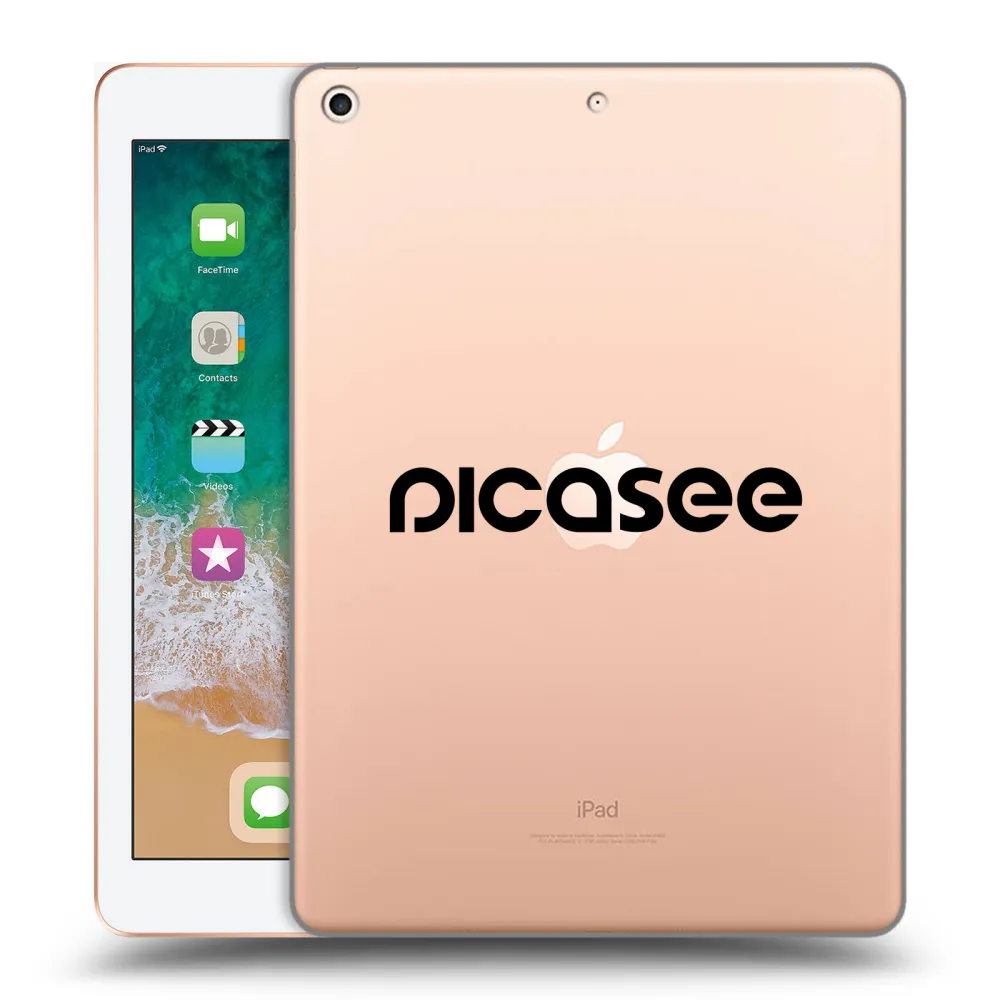 Picasee átlátszó szilikon tok az alábbi táblagépre Apple iPad 9.7" 2018 (6. gen) - Picasee - new logo - black