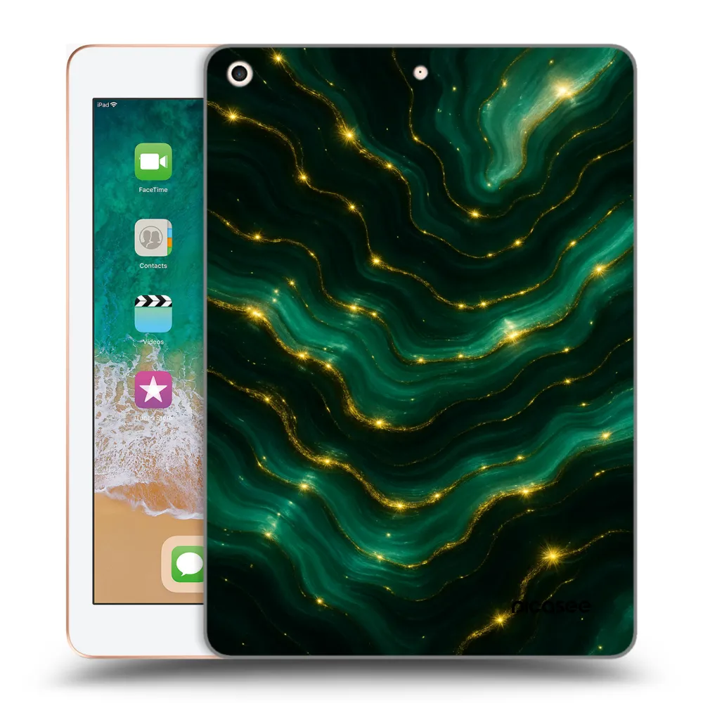 Picasee átlátszó szilikon tok az alábbi táblagépre Apple iPad 9.7" 2018 (6. gen) - Emerald