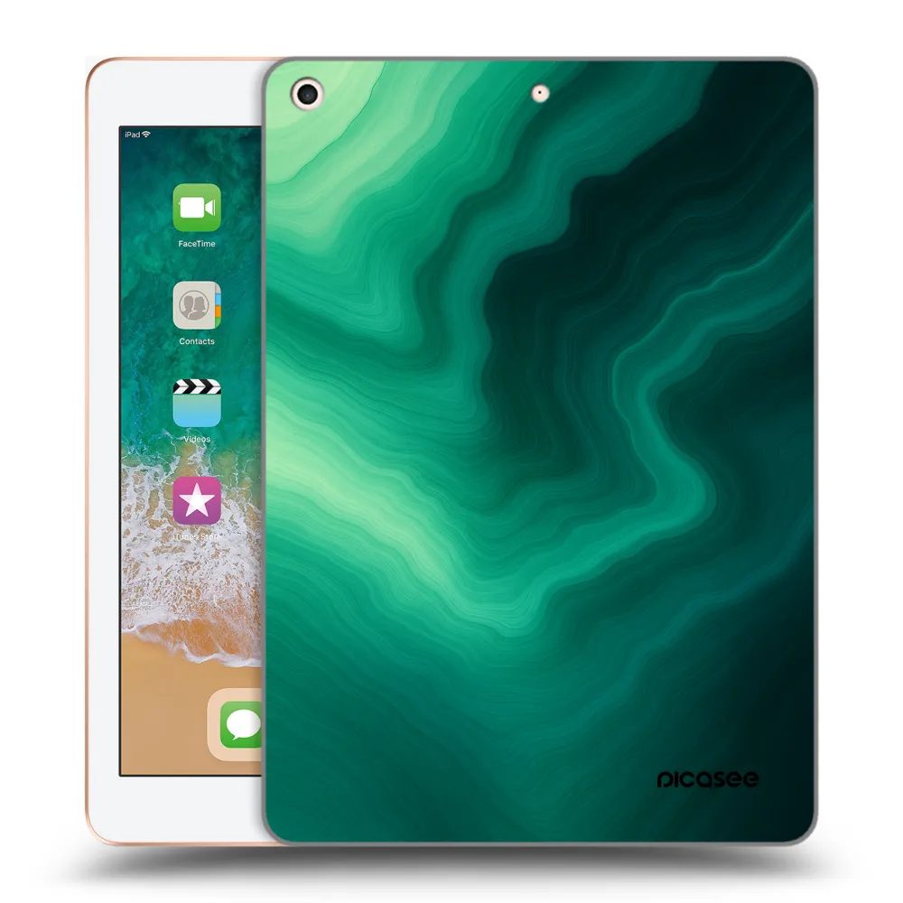 Picasee átlátszó szilikon tok az alábbi táblagépre Apple iPad 9.7" 2018 (6. gen) - Malachite