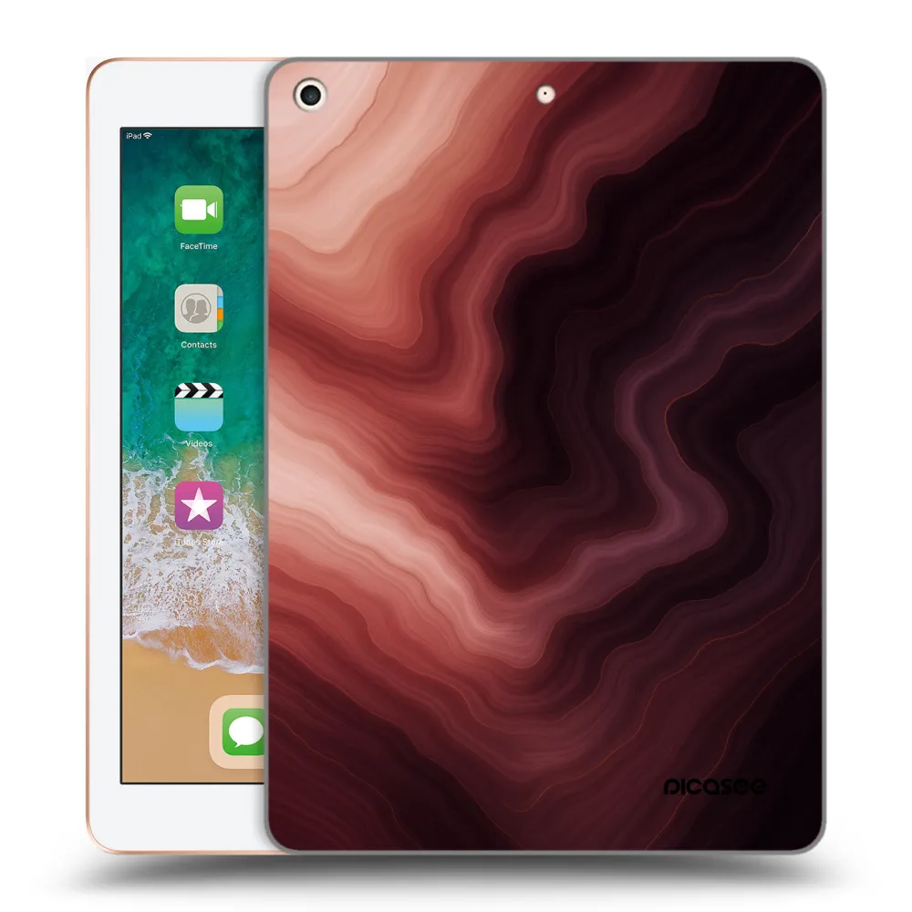 Picasee átlátszó szilikon tok az alábbi táblagépre Apple iPad 9.7" 2018 (6. gen) - Rouge