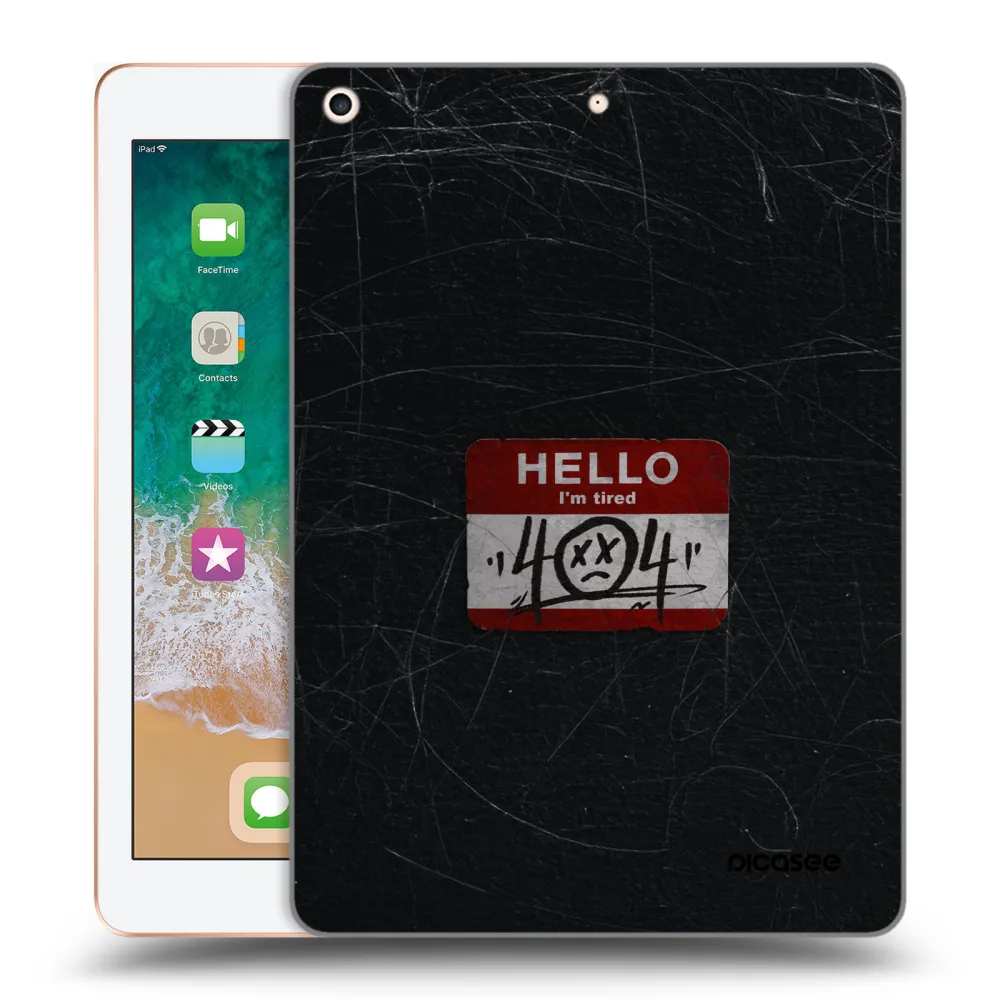 Picasee átlátszó szilikon tok az alábbi táblagépre Apple iPad 9.7" 2018 (6. gen) - HELLO 404