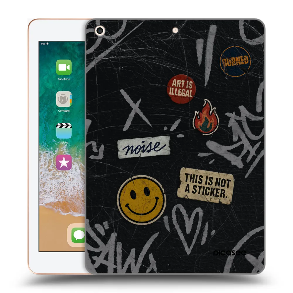 Picasee átlátszó szilikon tok az alábbi táblagépre Apple iPad 9.7" 2018 (6. gen) - STICKERS x TAGS