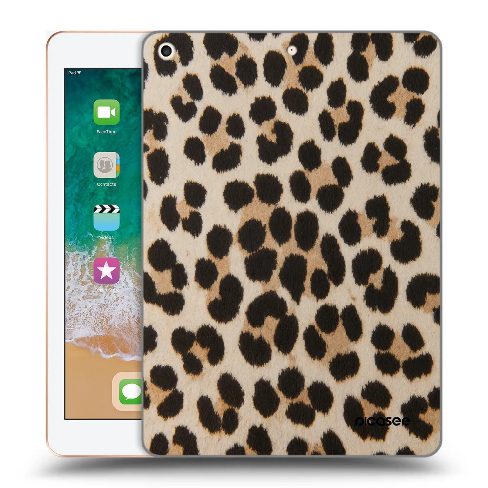 Picasee átlátszó szilikon tok az alábbi táblagépre Apple iPad 9.7" 2018 (6. gen) - Brown Tiger