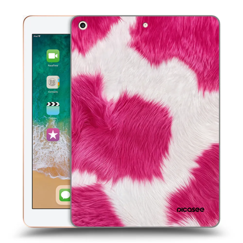 Picasee átlátszó szilikon tok az alábbi táblagépre Apple iPad 9.7" 2018 (6. gen) - Pink Moo