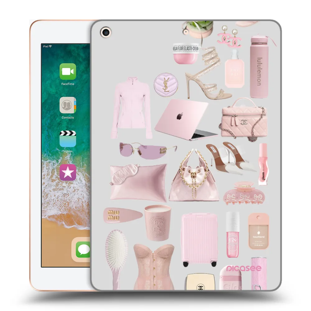 Picasee átlátszó szilikon tok az alábbi táblagépre Apple iPad 9.7" 2018 (6. gen) - Glam Babe