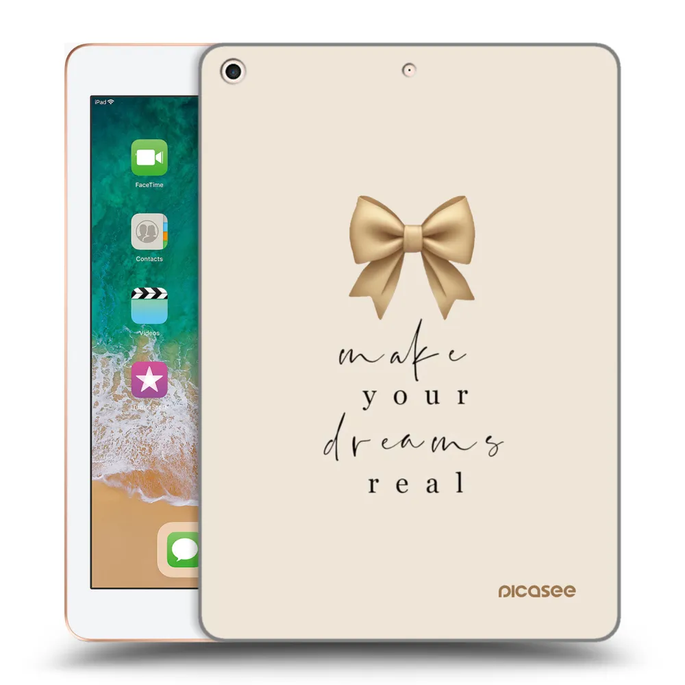 Picasee átlátszó szilikon tok az alábbi táblagépre Apple iPad 9.7" 2018 (6. gen) - Golden Dream