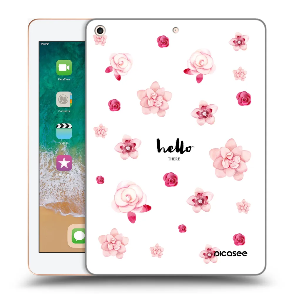 Picasee átlátszó szilikon tok az alábbi táblagépre Apple iPad 9.7" 2018 (6. gen) - Hello there