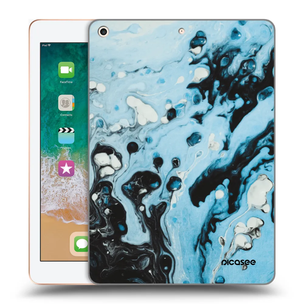Picasee átlátszó szilikon tok az alábbi táblagépre Apple iPad 9.7" 2018 (6. gen) - Organic blue