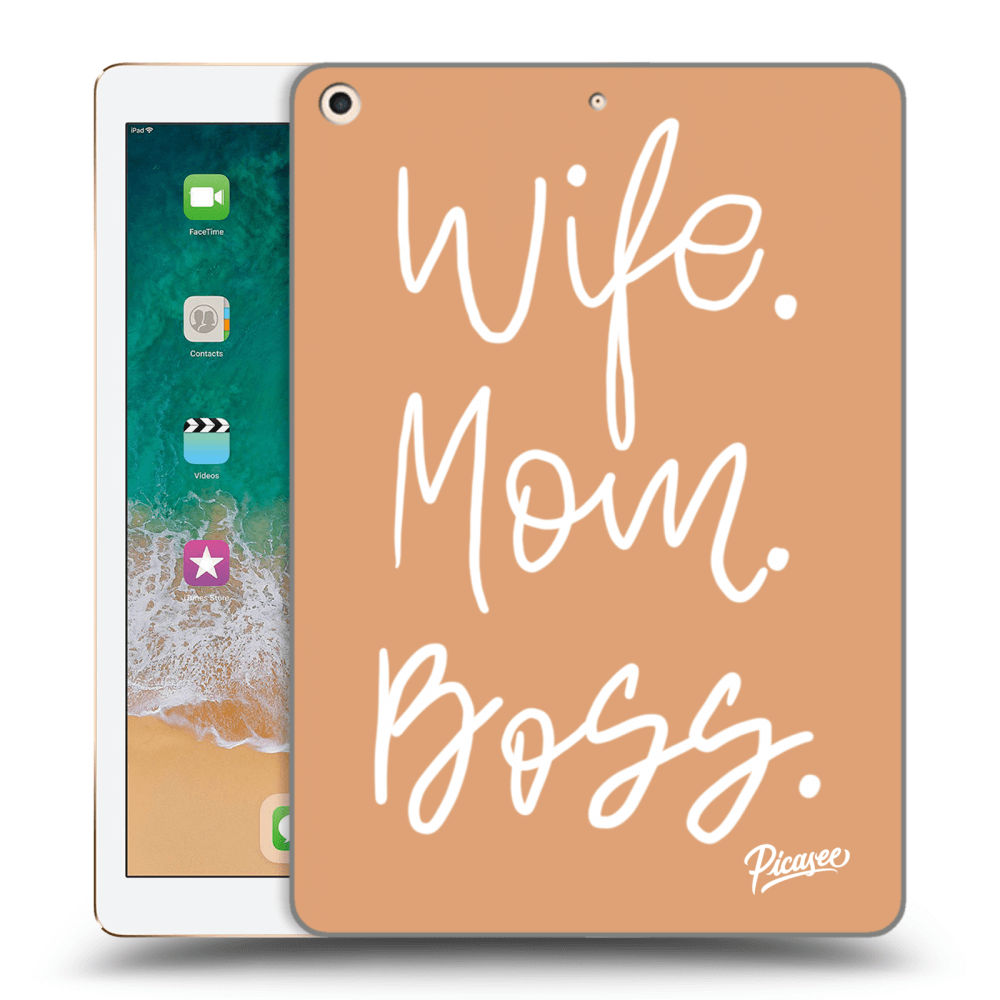 Picasee fekete szilikon tok az alábbi táblagépre Apple iPad 9.7" 2017 (5. gen) - Boss Mama