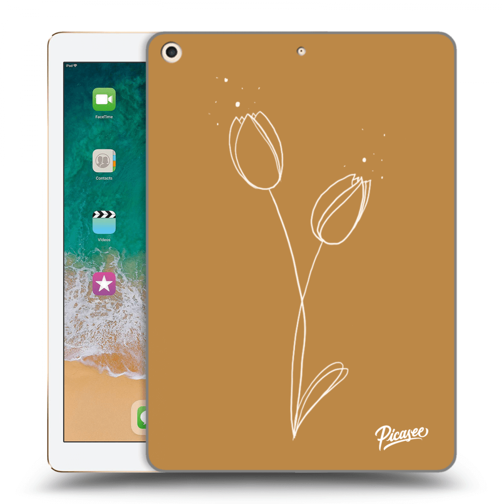 Picasee átlátszó szilikon tok az alábbi táblagépre Apple iPad 9.7" 2017 (5. gen) - Tulips