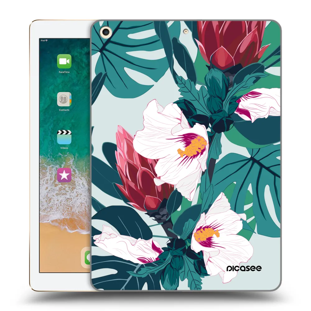 Picasee átlátszó szilikon tok az alábbi táblagépre Apple iPad 9.7" 2017 (5. gen) - Rhododendron
