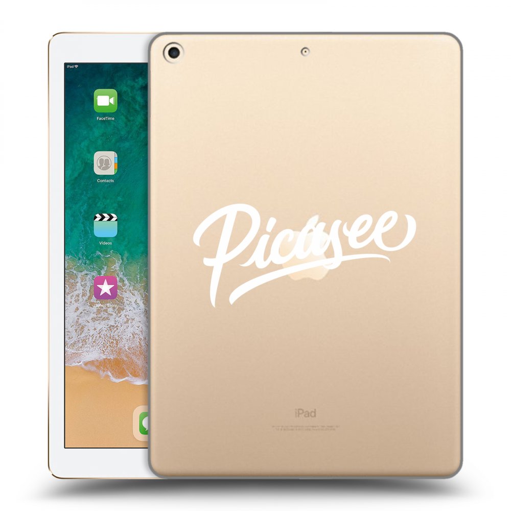 Picasee átlátszó szilikon tok az alábbi táblagépre Apple iPad 9.7" 2017 (5. gen) - Picasee - old logo - white