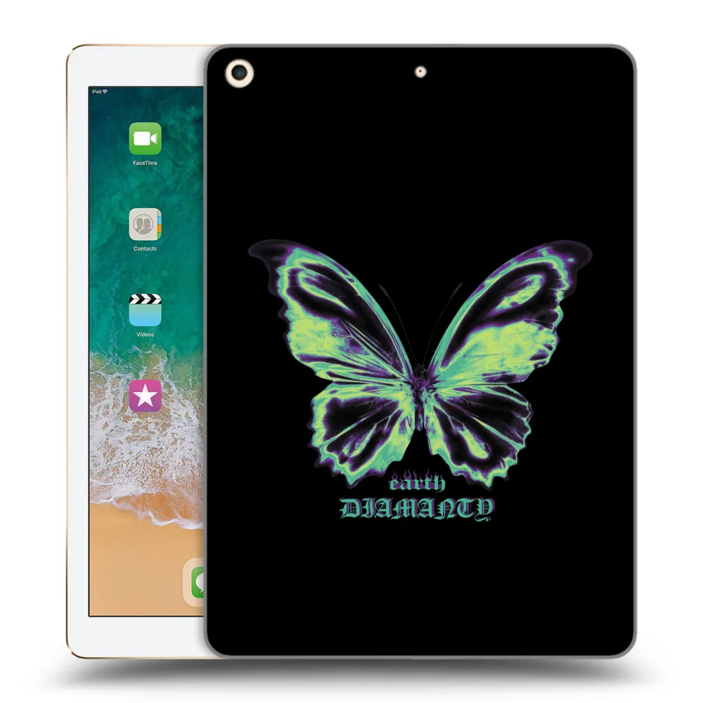 Picasee átlátszó szilikon tok az alábbi táblagépre Apple iPad 9.7" 2017 (5. gen) - Diamanty Blue