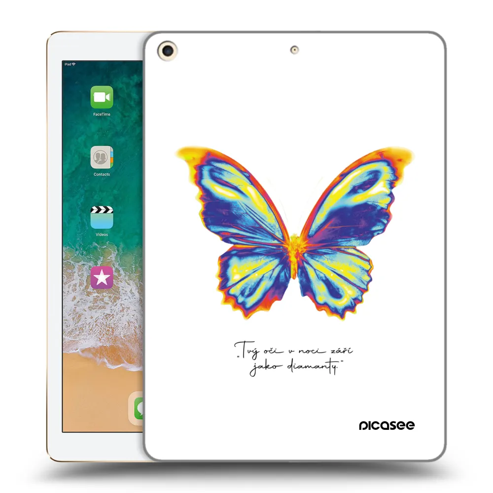 Picasee átlátszó szilikon tok az alábbi táblagépre Apple iPad 9.7" 2017 (5. gen) - Diamanty White