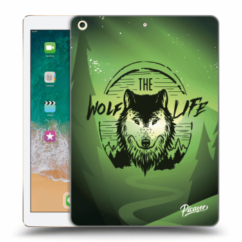 Picasee fekete szilikon tok az alábbi táblagépre Apple iPad 9.7" 2017 (5. gen) - Wolf life