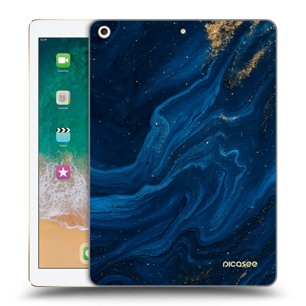 Picasee átlátszó szilikon tok az alábbi táblagépre Apple iPad 9.7" 2017 (5. gen) - Blue