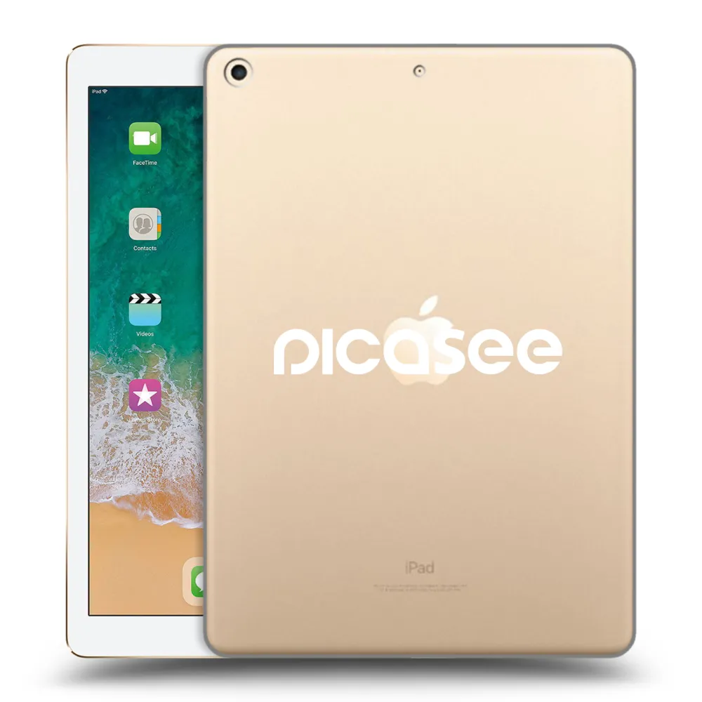 Picasee átlátszó szilikon tok az alábbi táblagépre Apple iPad 9.7" 2017 (5. gen) - Picasee - new logo - white