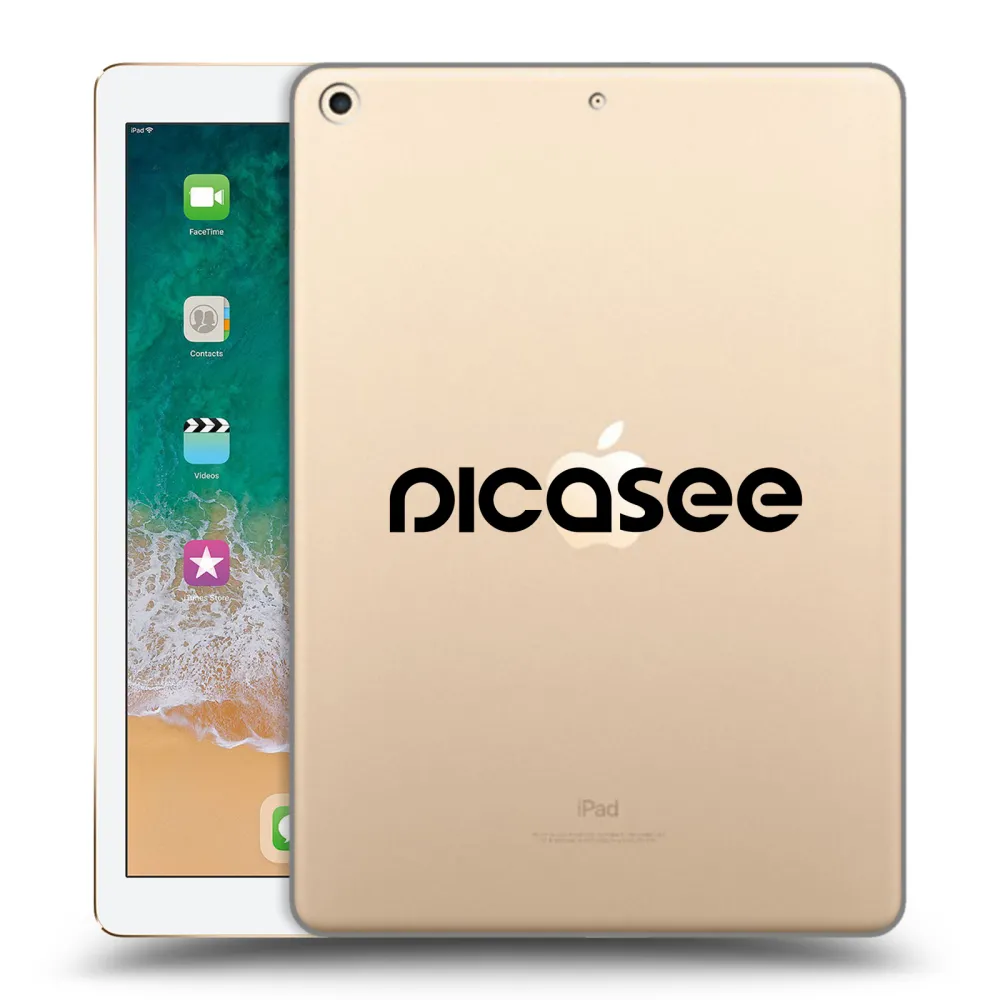 Picasee átlátszó szilikon tok az alábbi táblagépre Apple iPad 9.7" 2017 (5. gen) - Picasee - new logo - black
